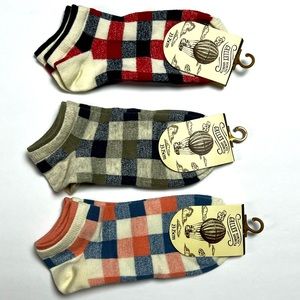 Checkered socks 3 pairs